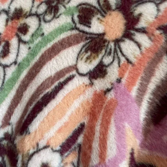 Free People Carson Cozy Cardigan peach combo color size Large - Picture 4 of 4